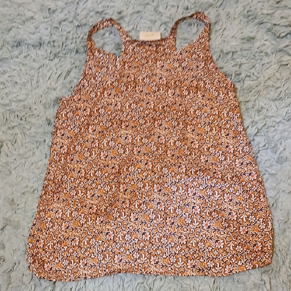 Anthropologie Brown and White Patterned Camisole - Picture 7 of 8